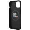 Etui BMW BMHMP14M22PTDK iPhone 14 Plus / 15 Plus 6,7 czarny/black Leather Stamp Tricolor Magsafe